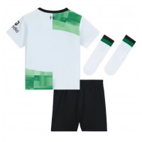Koszulka piłkarska Liverpool Strój wyjazdowy dla dzieci 2023-24 tanio Krótki Rękaw (+ Krótkie spodenki)